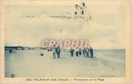 Ansichtskarte AK Valras Plage Herault Promeneurs sur la Plage