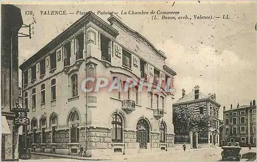 Cartes postales Valence Place du Palais La Chambre de Commerce