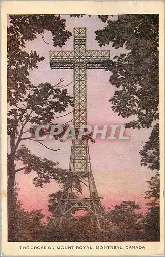 Ansichtskarte AK The Cross on Mount Royal Montreal Canada