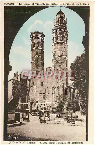 Cartes postales Macon Le Vieux St Vincent Classe comme monument historique