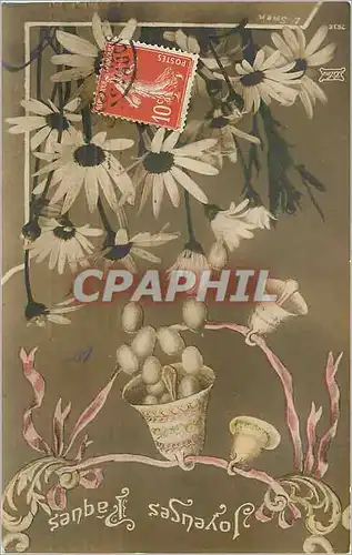 Cartes postales Joyeuses Paques Fleurs