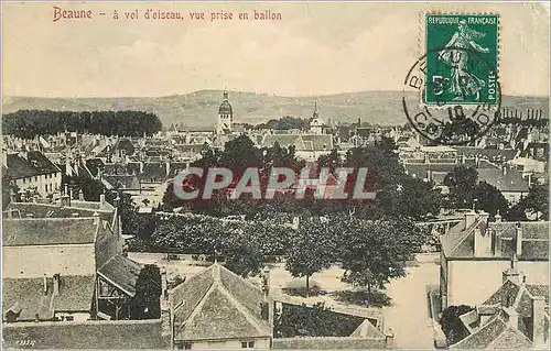 Cartes postales Beaune a vol d'Oiseau vue prise en ballon