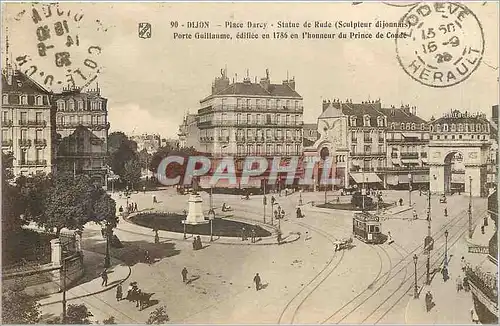 Cartes postales Dijon Place Darcy Statue de Rude