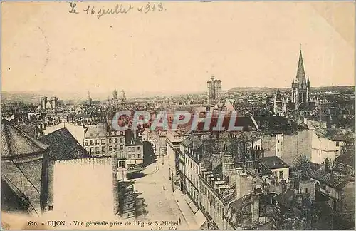 Ansichtskarte AK Dijon Vue generale prise de l'Eglise St Michel