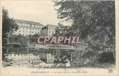 Cartes postales Chateauroux Le Lycee vue prise du Jardin Public