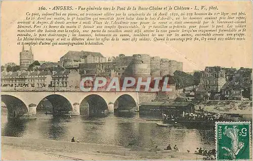 Ansichtskarte AK Angers Vue generale vers le Pont de la Basse Chaine et le Chateau