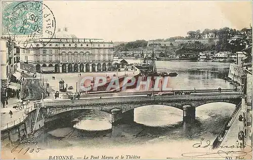 Ansichtskarte AK Bayonne Le Pont Mayou et le Theatre Bateau