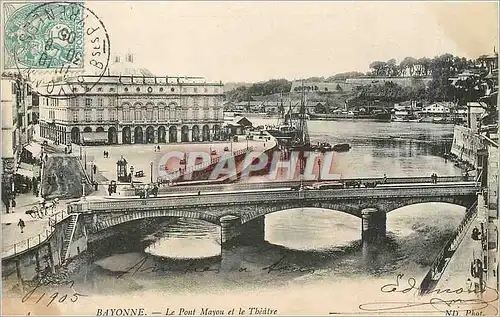 Cartes postales Bayonne Le Pont Mayou et le Theatre Bateau
