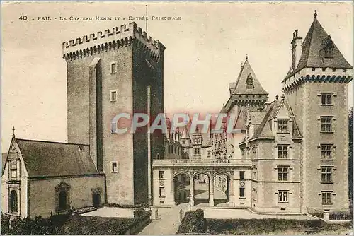 Ansichtskarte AK Pau Le Chateau Henri IV Entre Pricipale