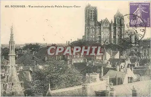 Cartes postales Bourges Vue centrale prise du Palais Jacques Coeur