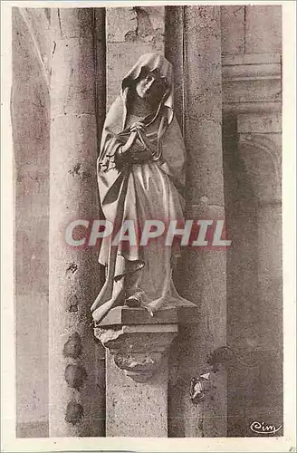 Ansichtskarte AK Montbenoit Doubs Interieur de l'Eglise Statue de la Vierge en bois sculpte