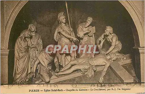 Ansichtskarte AK Paris Eglise Saint Roch Chapelle du Calvaire La Crucificment