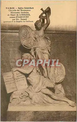 Cartes postales Paris Eglise Saint Roch Chapelle des Monument funeraire de Henri de Lorraine comte d'Harcourt pa