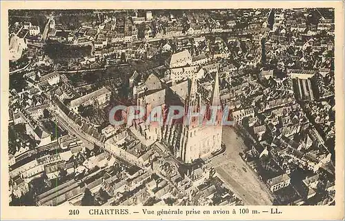 Cartes postales Chartres Vue generale prise en avion