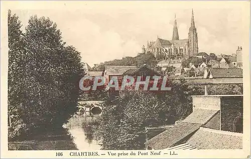 Ansichtskarte AK Chartres Vue prise du Pont Neuf