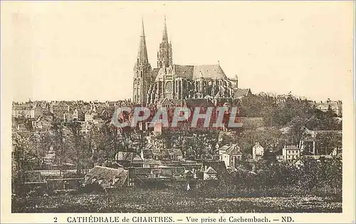 Cartes postales Cathedrale de Chartres Vue prise de Cachembach