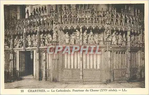 Ansichtskarte AK Chartres La Cathedrale Pourtour du Choeur