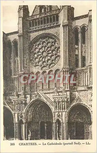 Ansichtskarte AK Chartres La Cathedrale portail Sud