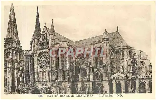 Cartes postales Cathedrale de Chartres L'Abside