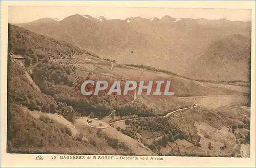 Cartes postales Bagneres de Bigorre Descente vers Arreau