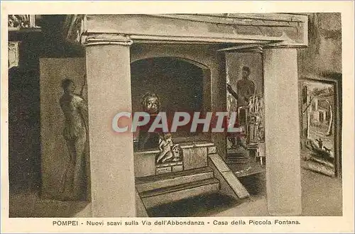 Cartes postales Pompei Nuovi scavi sulla dell'Abbondanza Casa della Piccola Fontana