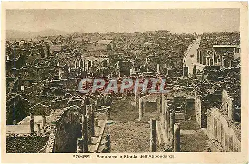 Cartes postales Pompei Panorama e Strada dell'Abbondanza
