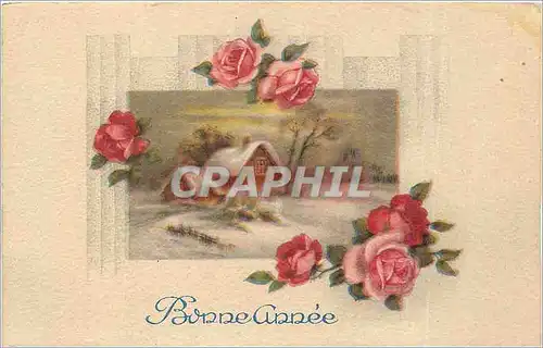 Cartes postales Bonne Annee Fleurs