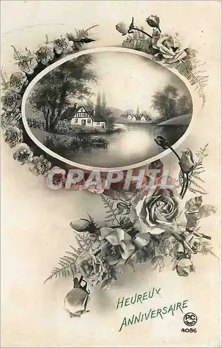 Cartes postales Heureux Anniversaire Fleurs
