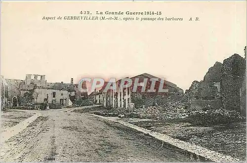 Ansichtskarte AK La Grande Guerre 1914 15 Aspect de Gerbeviller M et M Militaria