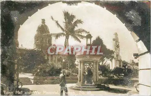 Cartes postales Town Hall and Was Memorial Durban