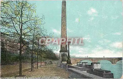 Ansichtskarte AK Cleopatra Needle Waterloo Bridge London