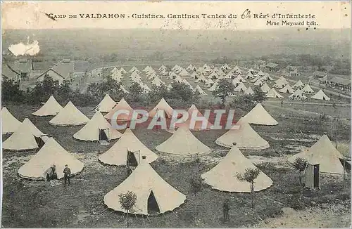 Cartes postales Camp du Valdahon Cuisines Cantines Tentes du Regt d'Infanterie Mme Meynard  Militaria