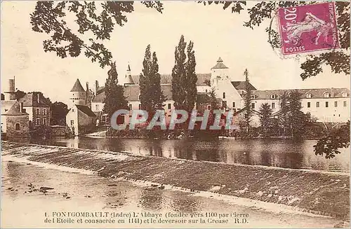 Cartes postales Fontgombault Indre L'Abbaye et le Deversoir sur la Creuse