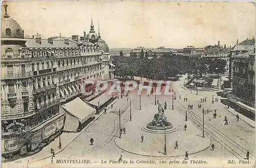 Cartes postales Montpellier La Place de la Comedie vue prise du Theatre