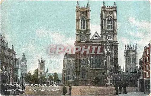 Cartes postales Westminster Abbey St Margarets Church Victoria Tower Clock Tower London