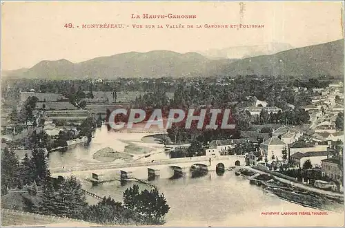 Cartes postales Montrejeau vue sur la vallee de al Garonne et Polignan