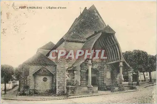 Ansichtskarte AK Fontainebleau L'Eglise d'Avon