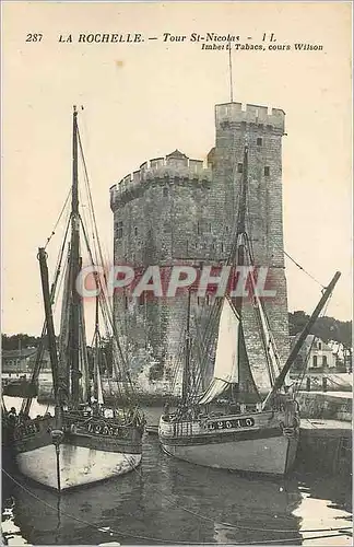 Cartes postales La Rochelle Tour St Nicolas Bateaux