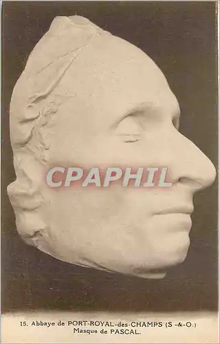 Cartes postales Abbaye de Port Royal des Champs S O Masque de Pascal
