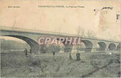 Ansichtskarte AK Champigny Yonne Le Pont sur l'Yonne