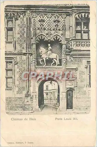 Cartes postales Chateau de Blois Porte Louis XII