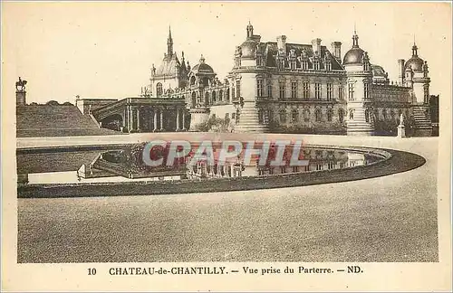 Cartes postales Chateau de Chantilly Vue prise du Parterre