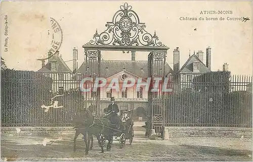 Cartes postales Athis Mons Chateau du Baron de Courcelles Caleche
