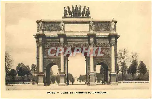 Cartes postales Paris L'Arc de Triomphe du Carrousel