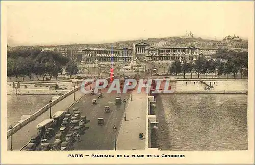 Cartes postales Paris Panorama de la Place de la Concorde