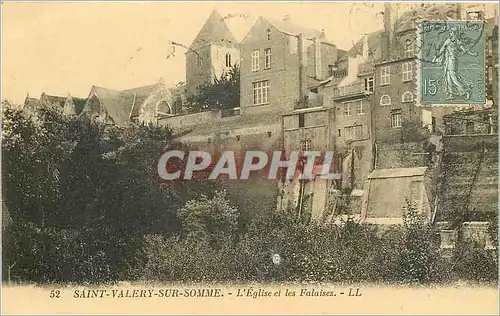 Ansichtskarte AK Saint Vallery Sur Somme L'Eglise et le Falaises