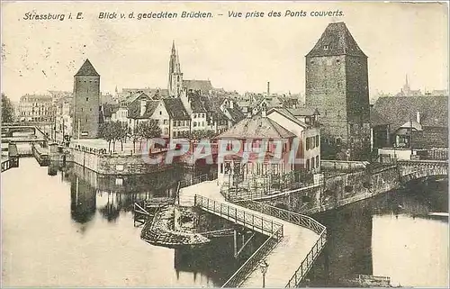 Cartes postales Strassburg Blick vd gedeckten Brucken Vue prise des Ponts Couverts