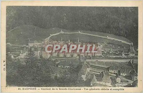Cartes postales Dauphine Couvent de la Grande Chartreuse Vue generale reduite et complete