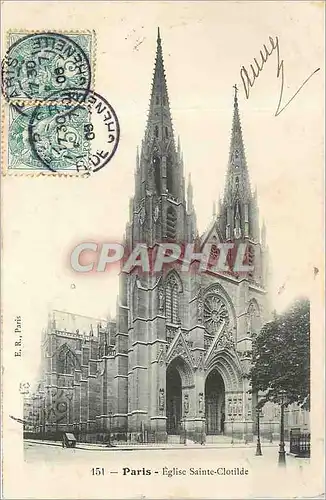 Cartes postales Paris Eglise Sainte Clotilde