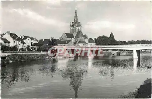 Moderne Karte Laval Mayenne Basilique d'Avesnieres Vue de la Mayenne